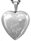 sterling I love you  locket