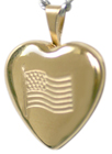 4023 embossed flag locket