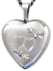 sterling 16mm heart locket with hearts