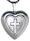 Raised rim cross locket