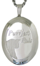 L7012 Cat Oval locket