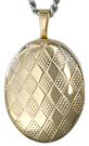 L7017 diamond oval locket