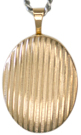 L7020 Line pattern 16mm oval locket