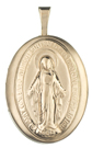 gold oval miraculous locket