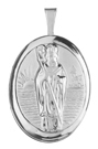 L7034 st patrick oval locket