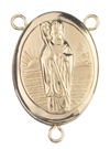 L7035 saint patrick locket rosary center