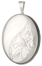 L7058 16mm scroll oval locket