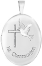 L7069 oval first communion locket