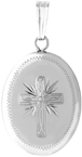 L7070 16mm oval cross locket