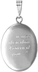 L7072 footprints small oval locket