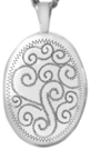 L7075 scrolls on 16 oval locket