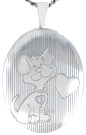 L7083 Oval Dog Locket