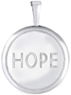 L508 sterling hope round locket