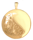 L516 half scroll 16 round locket