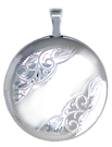 L525 sterling ornate round locket