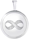 L530 16mm round locket with infinity symbol