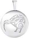 L534 kiwi round locket