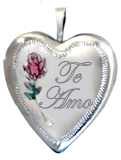 L5009 sterling te amo locket