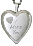 L5018 I meow you cat heart locket