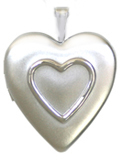 embossed raised heart locket