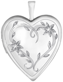 L5129 floral heart locket