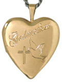 gold godmother locket