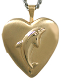 L5044 embossed dolphin locket