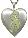 yellow ribbon heart locket