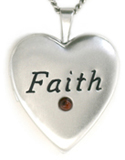 embossed faith locket with mustard seed