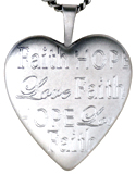 faith hope love heart locket