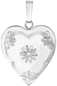 L5151 20mm heart locket with scrolls