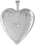 L5248 sterling heart locket with scrolls