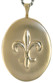 fleur de lis oval locket