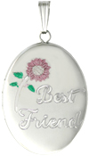 L8126E Best Friend oval locket