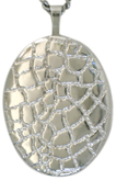 sterling reptile 20 oval locket