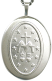back of mircaulous oval locket