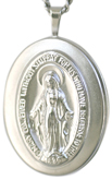 sterling miraculous oval locket
