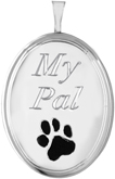L8074E Pet locket with paw