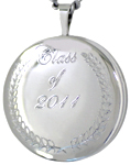 sterling graduate round locket