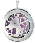 L1083 sterling cupid round locket