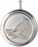 L1101 embossed cardinal locket