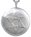 sterling star of david locket