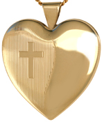 L6020 25mm heart locket with cross