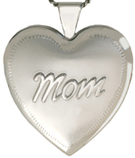 sterling embossed 25mm heart locket