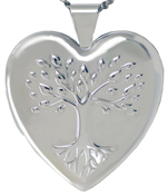 L6056 embossed tree of life locket