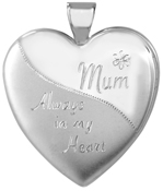 L6062 25mm heart MUM locket