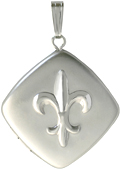 L4708 embossed fleur di lis pillow locket