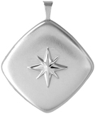 L4713 sterling compass pillow locket