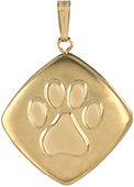 embossed paw pillow locket