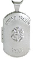 L1201 Army dog tag locket